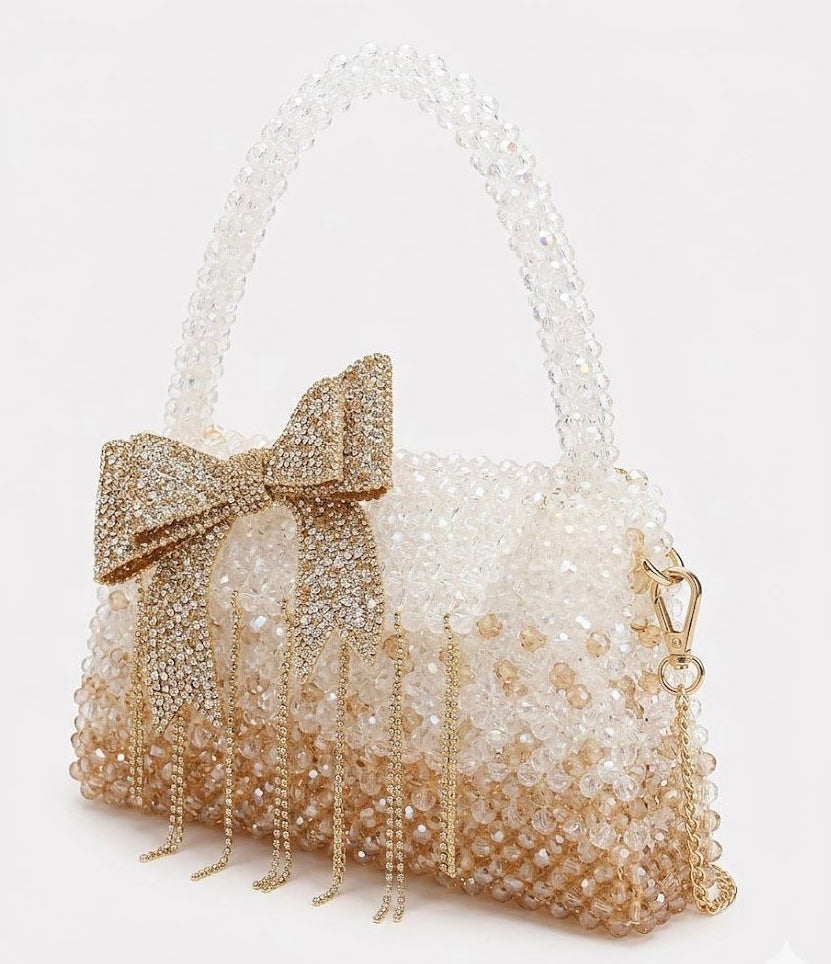Golden Reverie Beaded Bag