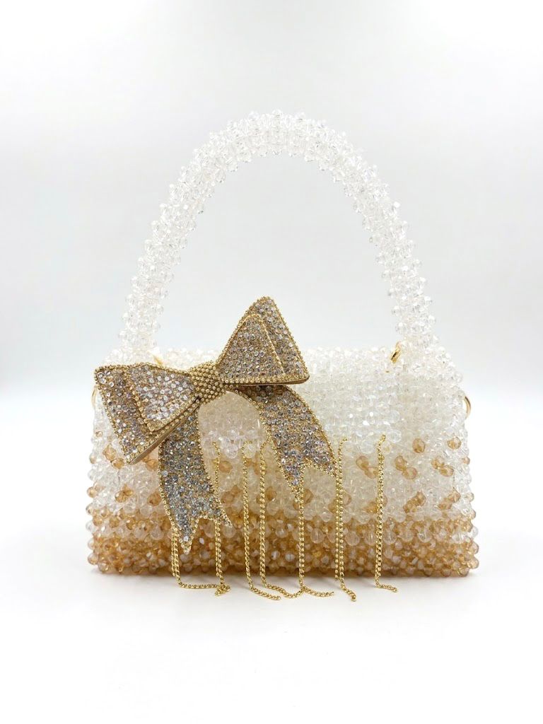 Golden Reverie Beaded Bag
