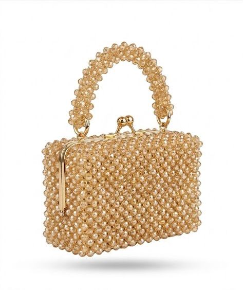 Amber Luxe Crystal Clutch