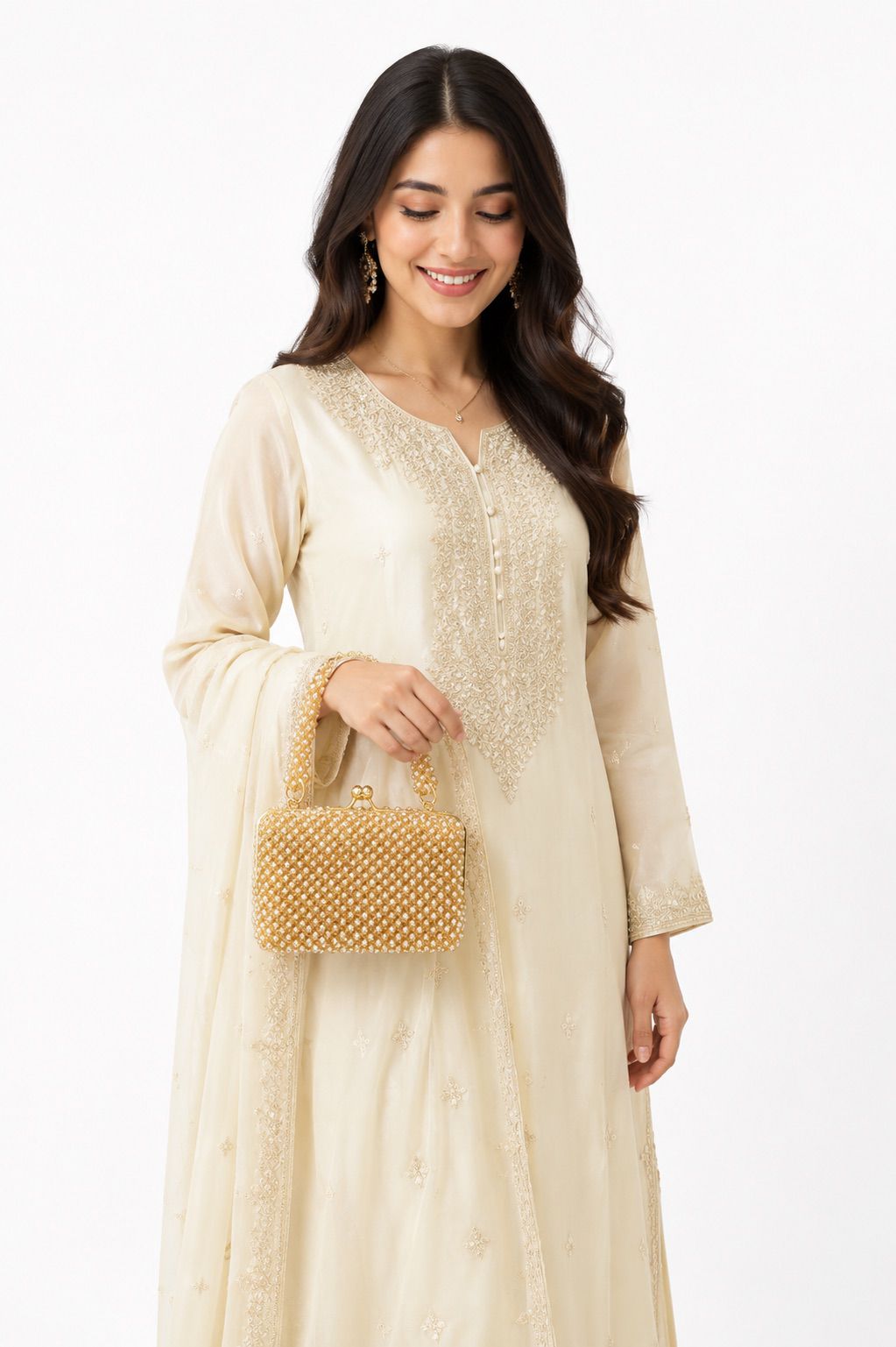 Amber Luxe Crystal Clutch