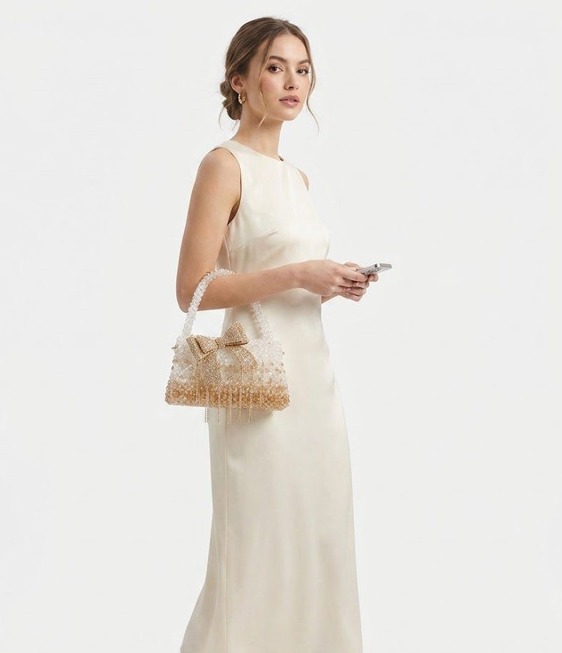 Golden Reverie Beaded Bag