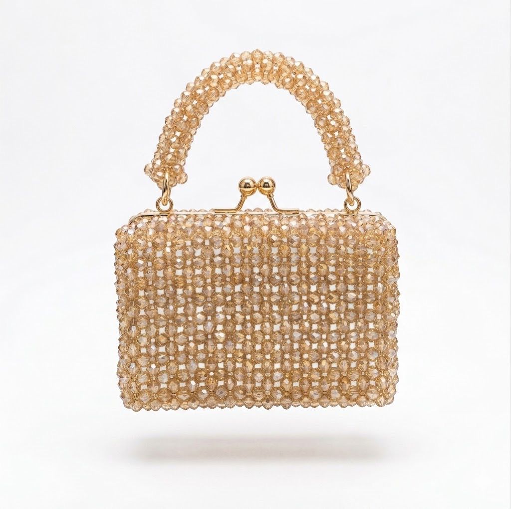 Amber Luxe Crystal Clutch