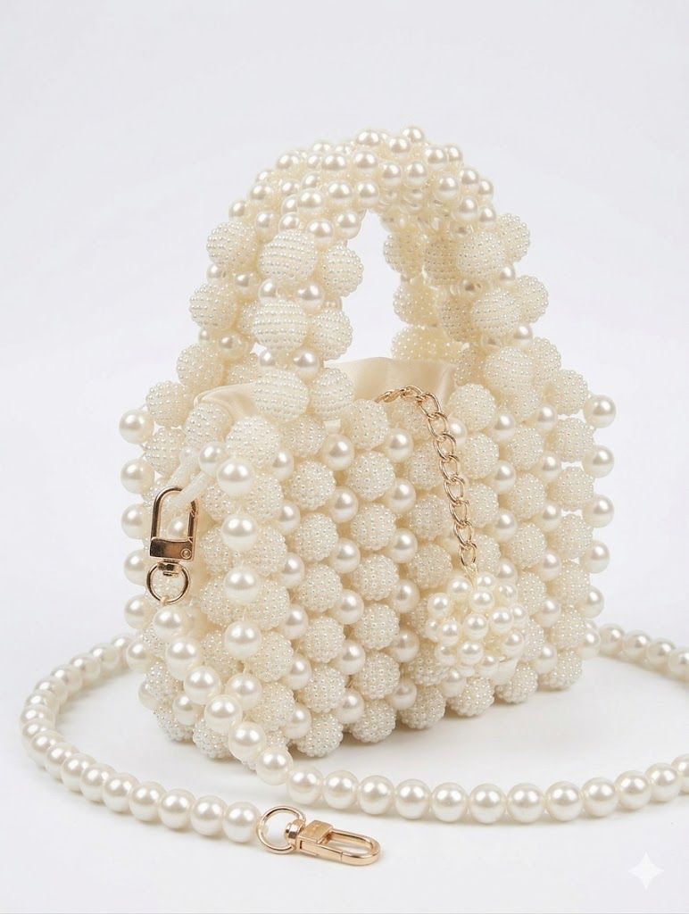 Ivory Bloom Beaded Bag
